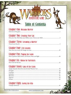 Table of Contents - Warrior Cats