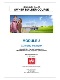 MODULE 3 - courses.ownerbuildercentre.com.au