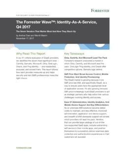 The Forrester Wave™: Identity-As-A-Service, Q4 2017