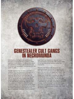 GENESTEALER CULT GANGS IN NECROMUNDA