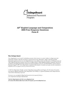 AP English Language and Composition 2009 Free-Response ...