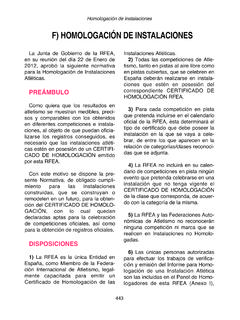 F) HOMOlOGACI&#211;N DE INStAlACIONES - rfea.es