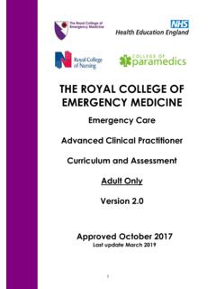 THE ROYAL COLLEGE OF EMERGENCY MEDICINE
