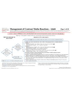 Management of Contrast Media Reactions - Adult Page 1 of 10