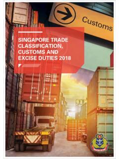 SINGAPORE TRADE CLASSIFICATION, CUSTOMS AND EXCISE …