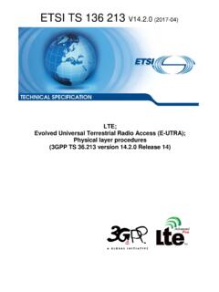 TS 136 213 - V14.2.0 - LTE; Evolved Universal …