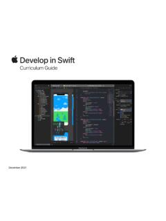 Develop in Swift Curriculum Guide Spring Xcode 13 fall 2021