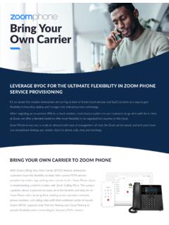 Bring Your Own Carrier - Zoom