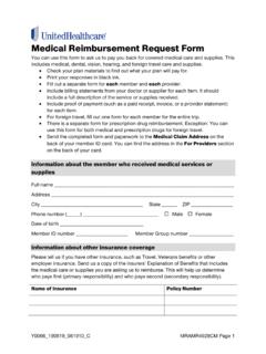 Medical Reimbursement Request Form - uhcretiree.com