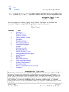 GE - AVIATION QUALITY SYSTEM REQUIREMENTS FOR …