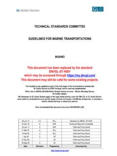 0030/ND Guidelines for Marine Transportations