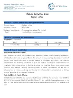 Material Safety Data Sheet Sodium sulfide