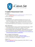 Complete Measurement Guide - Classic &amp; Casual