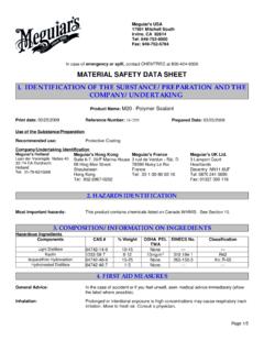 MATERIAL SAFETY DATA SHEET - carcandy.com