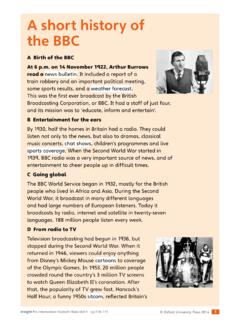 A short history of the BBC - Oxford University Press