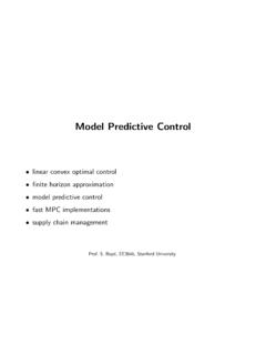 Model Predictive Control - Stanford University