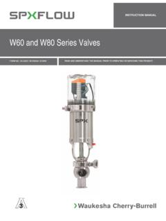 W60 and W80 Series Valves - SPX FLOW