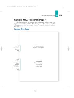 Sample MLA Research Paper - Cengage