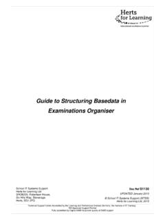 Guide to Structuring Basedata in Examinations Organiser