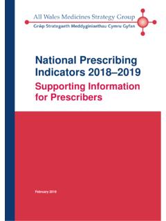 National Prescribing Indicators 2018–2019 - AWMSG