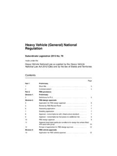 Heavy Vehicle (General) National Regulation - Australia