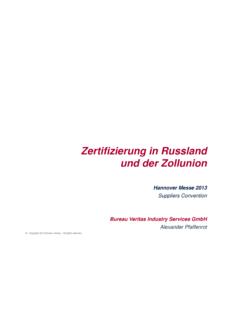 Zertifizierung in Russland und der Zollunion - files.messe.de