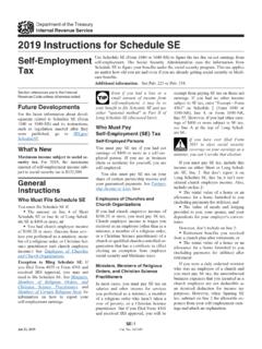2019 Instructions for Schedule SE - IRS tax forms