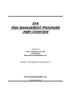 EPA RISK MANAGEMENT PROGRAMS (RMP) …