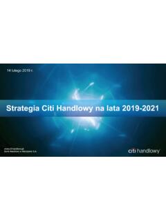 Strategia Citi Handlowy na lata 2019-2021 - citibank.pl