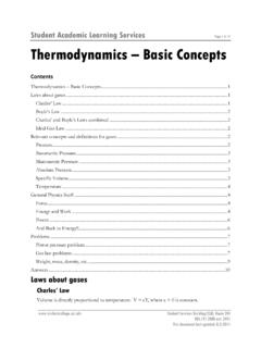 Thermodynamics - Basic Concepts - Durham College