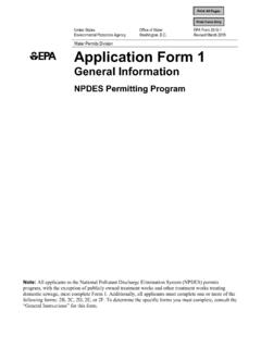United States Office of Water EPA Form 3510-1 ...
