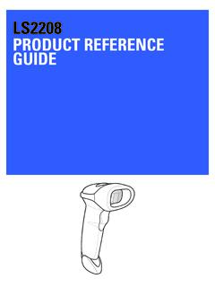 LS2208 Product Reference Guide (en) - Zebra Technologies