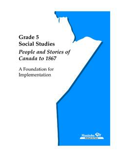 GRADE 5 SOCIAL STUDIES - Province of Manitoba
