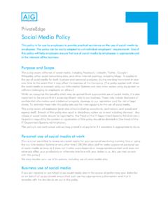 Social media policy - AIG