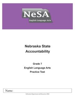 Grade 7 English Language Arts Practice Test - Nebraska