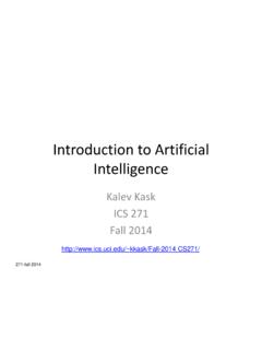 Introduction to Artificial Intelligence - Donald Bren School of ...