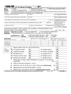 2021 Form 1040-SR - IRS tax forms