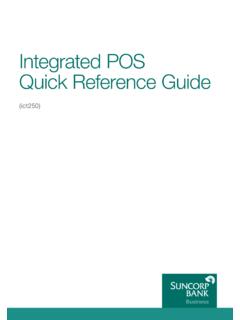 Integrated POS Quick Reference Guide - Suncorp Australia