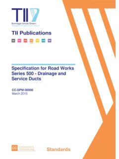 Specification for Road Works Series 500 - Drainage and ...