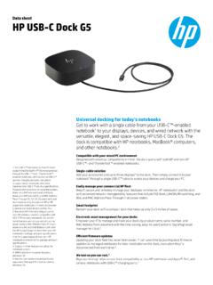 Data sheet HP USB-C Dock G5