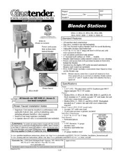 Blender Stations - Glastender, Inc.