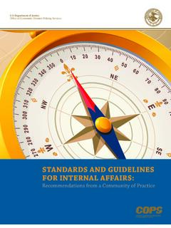 STANDARDS AND GUIDELINES FOR INTERNAL AFFAIRS