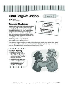 Esau Forgives Jacob Lesson 43 - Clover Sites