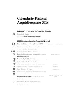 Calendario Pastoral Arquidiocesano 2018 - …