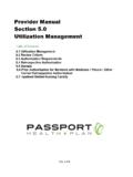 Provider Manual Section 5.0 Utilization Management
