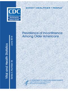 Prevalence of Incontinence Among Older Americans 2014