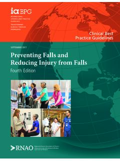 SEPTEMBER 2017 Preventing Falls and Reducing Injury …
