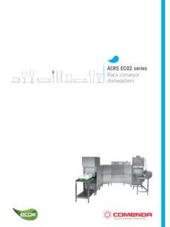 ACRS ECO2 series Rack conveyor dishwashers