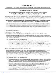 Military to Aviation Resume Example