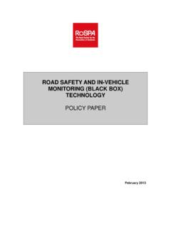 Road Safety and In-vehicle Monitoring (Black Box ...